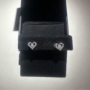 Kay Jewelers Diamond Open Heart Stud Earrings 1/2 ct tw 10K Rose Gold
